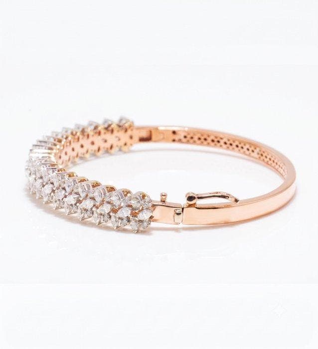 Armband - 14 karaat Roségoud - 3.51ct. tw. Diamant, Bijoux, Sacs & Beauté, Bracelets