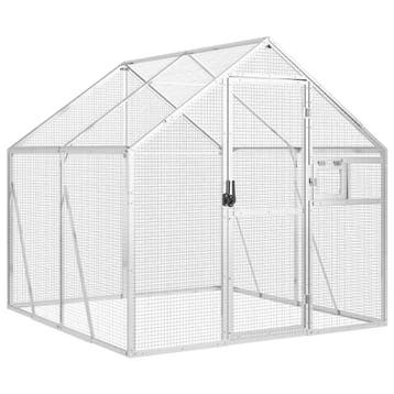 vidaXL Volière 1,79x2x1,85 m aluminium zilverkleurig, Verzenden, Nieuw
