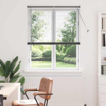 vidaXL Venetiaanse jaloezie Donkergrijs 175 x 105 cm 25 mm, Verzenden