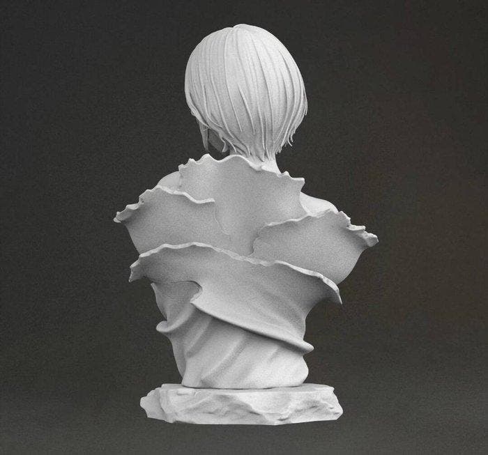 Beeldje - Rose Maiden Bust - Gips, Antiek en Kunst, Curiosa en Brocante