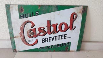 Emaille plaat - Castrol emailleolie