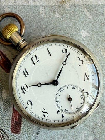 Antique Swiss Pocket Watch - Remontoir – Silver 0.800 – 48