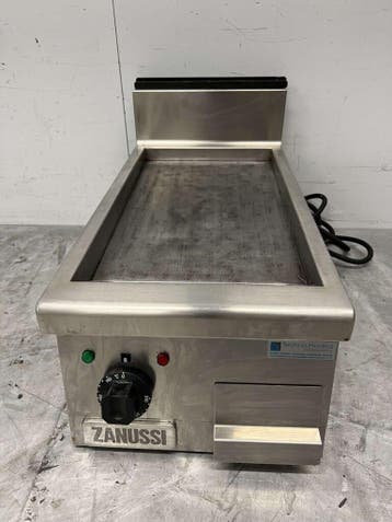 RVS Zanussi Grillplaat Gladde bakplaat 35 cm 400V Horeca, Ophalen of Verzenden