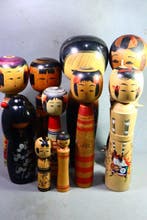 Hout - Sosaku Kokeshi Doll (10) - Shwa periode (1926-1989)