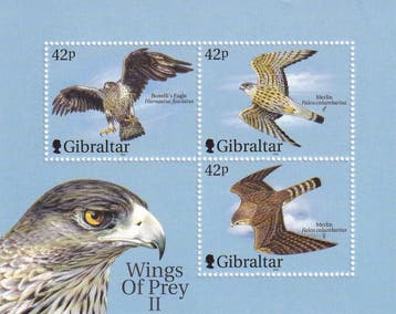 Gibraltar - 2000 - Roofvogels - Postfris, Verzenden, Overige landen, Postfris