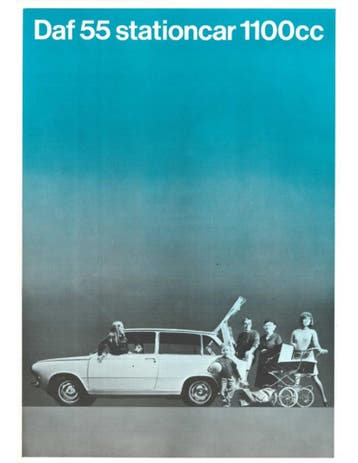 1968 DAF 55 STATIONCAR BROCHURE NEDERLANDS, Ophalen of Verzenden, Nieuw