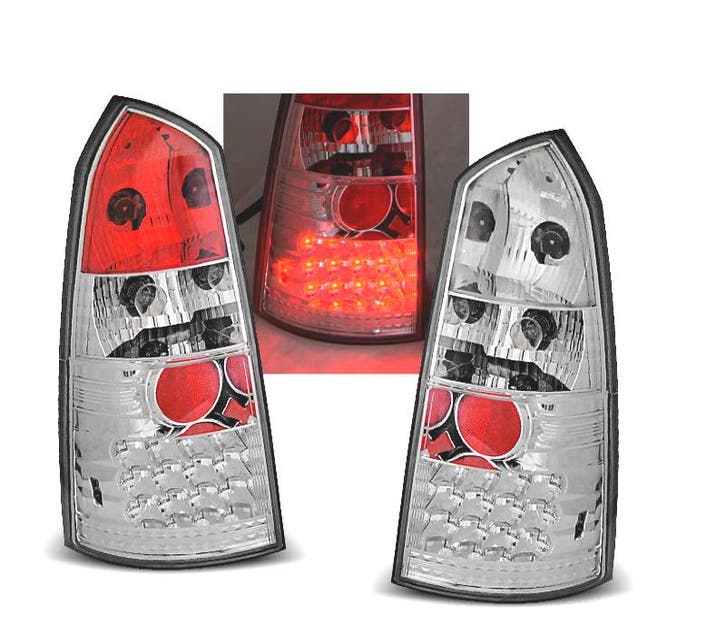 Feux Arrière Pour Ford Focus Mk1 98-04 Tournier Led Chromé, Auto-onderdelen, Verlichting, Verzenden