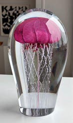 Petr Kuchta Unique - sculptuur, “ JELLYFISH “ - 19 cm - Glas
