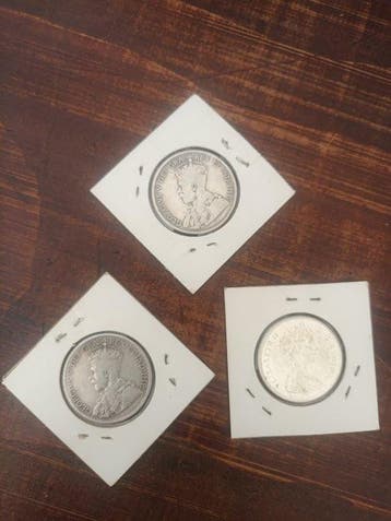 Canada. George V. 50 Cent 1916, 1919, 1966 (Zonder, Timbres & Monnaies, Monnaies | Europe | Monnaies non-euro