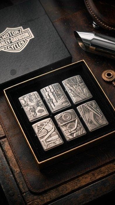 Zippo Barette Smyth Harley Davidson - Zonder minimumprijs -, Verzamelen, Rookartikelen, Aanstekers en Luciferdoosjes