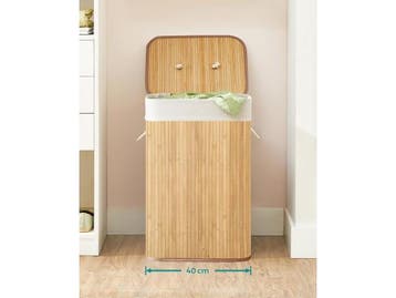 Veiling -      iBella Living wasmand bamboe, Tuin en Terras, Nieuw