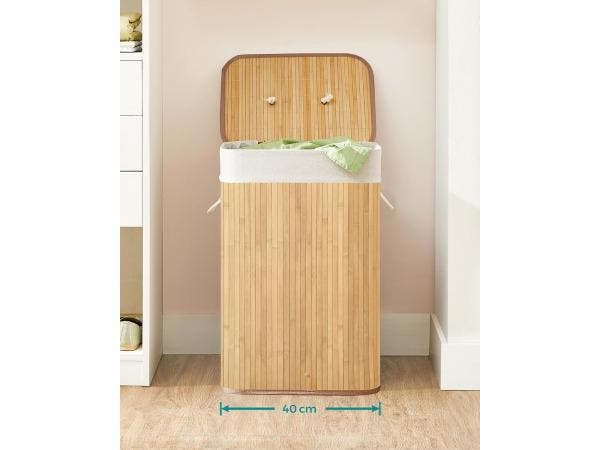 Veiling -      iBella Living wasmand bamboe, Tuin en Terras, Droogmolens en Wasrekken