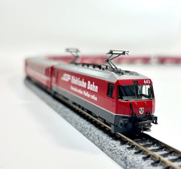 Kato N - 3101-7/10-1413/10-1414 - Modeltrein (3) - KATO RhB, Nieuw