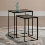 Salontafel Mangohout S Carlin Set Van 2, Verzenden, Nieuw, Industriële meubels, Overige vormen