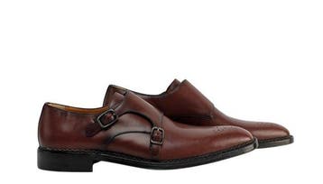 TESTONI - 8 UK - 42 IT - Monk Shoes Norwegian Welted Wood, Nieuw