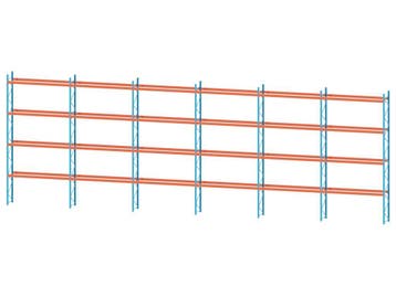 Palletstelling 22,2m - 7 staanders 7570 + 48 liggers 3600 mm, Ophalen of Verzenden