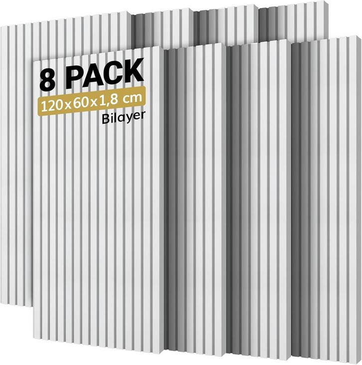 8x Akoestische Panelen 120x60cm | Retour Deal | 35% Korting, Doe-het-zelf en Bouw, Isolatie en Afdichting, Minder dan 4 cm, Zo goed als nieuw
