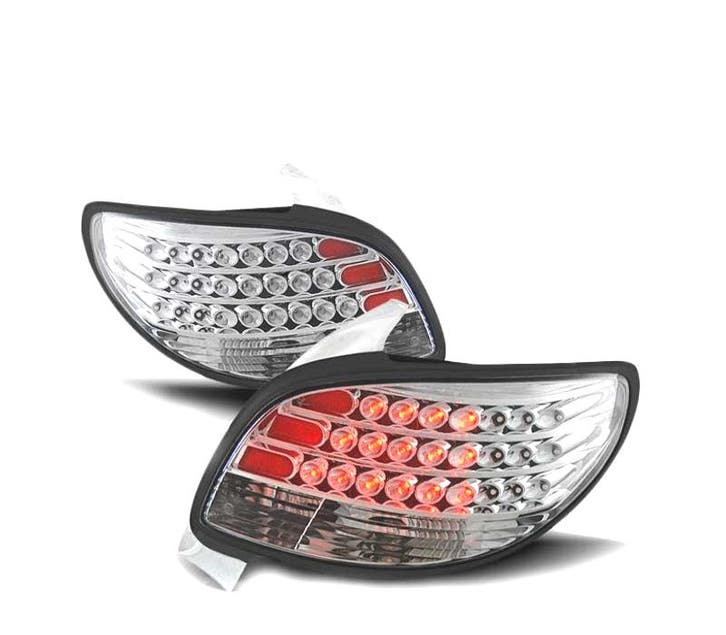 FEUX ARRIÈRE POUR PEUGEOT 206 98- LED CHROMÉ, Autos : Pièces & Accessoires, Éclairage, Envoi