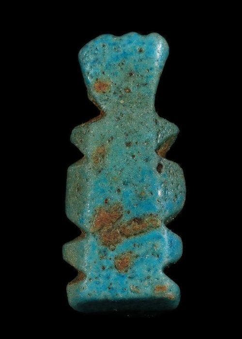 Égypte ancienne, période tardive Faience Bes Amulet, Antiek en Kunst, Antiek | Overige Antiek