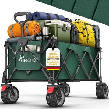 TRESKO® Bolderkar, opvouwbaar, 300 liter, met rem, inklapbaa, Verzenden, Nieuw