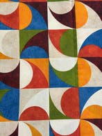 Optische Space Age-stof in multikleur - Textiel - 2.8 m -