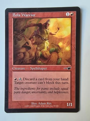 BOLA WARRIOR (NEMESIS) (78/143) (MTG) (TRADING CARD), Gebruikt