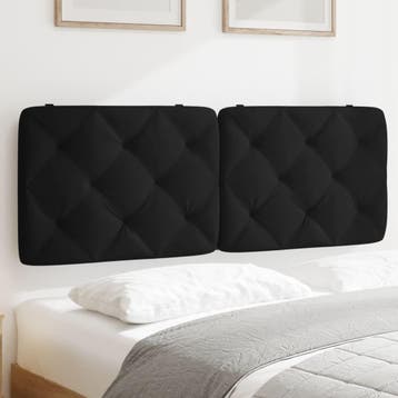 vidaXL Hoofdbordkussen 140 cm fluweel zwart, Verzenden