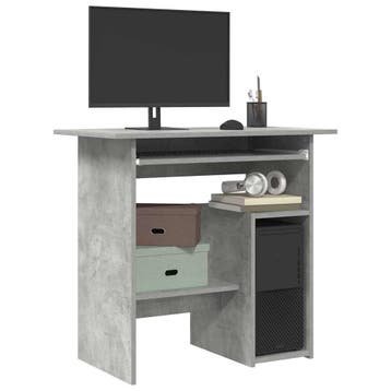 vidaXL Bureau 80x45x74 cm bewerkt hout betongrijs, Huis en Inrichting, Verzenden, Nieuw