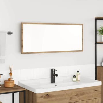 vidaXL Spiegel Artisan Eiken 90 x 8,5 x 37 cm Bewerkt hout, Verzenden