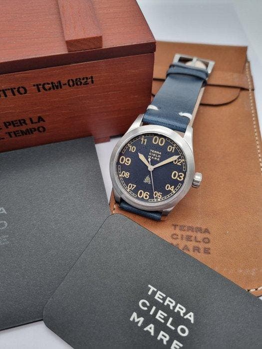 Terra Cielo Mare - 38mm Sparviero Black Automatic Full Set, Handtassen en Accessoires, Horloges | Heren