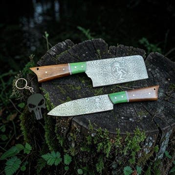 Keukenmes - Utility knife - Ambachtelijk vervaardigde, Antiek en Kunst
