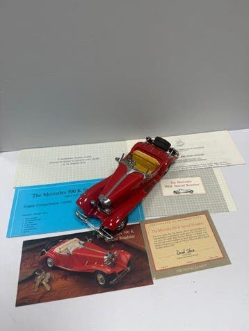 Franklin Mint 1:24 - Voiture miniature - Mercedes Benz 500K, Nieuw