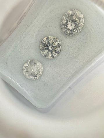 Zonder minimumprijs - 3 pcs Diamant (Natuurlijk) - 1.19 ct -, Nieuw