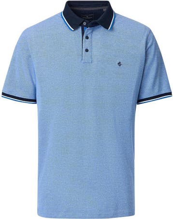 CASAMODA Polo Piqué Contrast Blauw maat Maat 52/54 (L) Heren, Kleding | Heren, Polo's, Maat 52/54 (L), CASAMODA, Nieuw, Verzenden