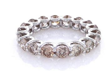 Zonder minimumprijs - Ring - 14 karaat Witgoud - 3.22ct. tw.