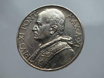 Vatican. Pio XI - 10 Lire 1932 + Pio XII 5 Lire 1939 (Sans