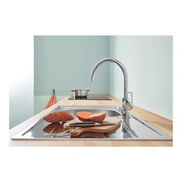 GROHE BauLoop 31368001 keukenkraan hoge uitloop, chroom, Ophalen of Verzenden, Nieuw
