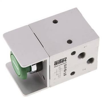 soupape de sécurité à bouton 3/2 G1/8 NC 3-10bar/42-140psi, Verzenden