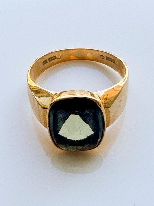 Ring - 18 karaat Geel goud - 4.84ct. tw. Toermalijn, Handtassen en Accessoires, Ringen