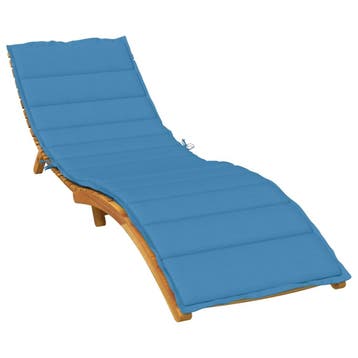 vidaXL Ligbedkussen 200x60x4 cm stof gemêleerd blauw, Verzenden