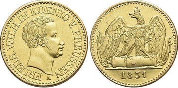 Goud-doppel-friedrichsdor 1831 A Brandenburg-Preussen Pru..., Timbres & Monnaies, Monnaies & Billets de banque | Accessoires, Verzenden