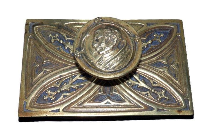 Art Nouveau Blotter - Inktpot - Brons, Antiek en Kunst, Kunst | Designobjecten