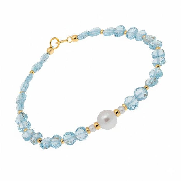 Zonder minimumprijs - Armband - 18 karaat Geel goud Parel -, Bijoux, Sacs & Beauté, Bracelets
