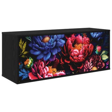 vidaXL Wand gemonteerd TV Kast KIEL 102 x 33 x 40 cm Zwart, Verzenden