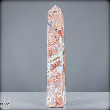 Candy-Achat Obelisk – Kunstwerk van de Aarde in zachte