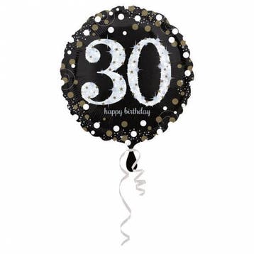 Helium Ballon 30 Jaar Zilver 43cm leeg, Hobby & Loisirs créatifs, Verzenden