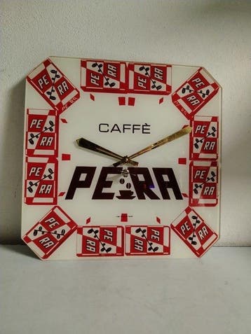 Caffè - jaren zeventig - Reclamebord - Glas, Aluminium