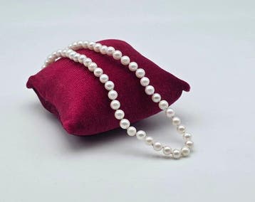 Sans prix de réserve - Collier - 18 carats Or blanc, Crème
