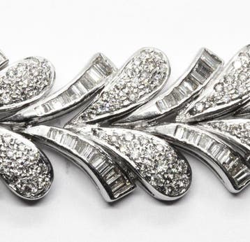 Choker halsketting - 18 karaat Witgoud - 17.50ct. tw.