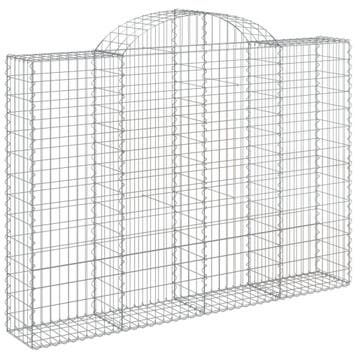 vidaXL Schanskorf gewelfd 200x30x140/160 cm gegalvaniseerd, Verzenden, Nieuw